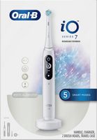 Oral-B - iO Series 7 Connected Rechargeable Electric Toothbrush - White Alabaster - Left View