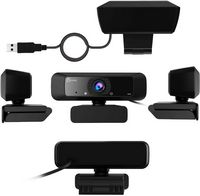 j5create - USB HD Webcam with 360° Rotation - Black - Left View