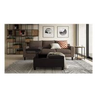 Simpli Home - Jenna Round Contemporary Mango Wood Accent Side Table - Natural - Left View