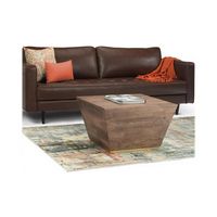 Simpli Home - Abba Square Modern Mango Wood Coffee Table - Dark Brown - Left View