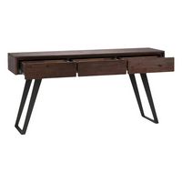 Simpli Home - Lowry SOLID ACACIA WOOD and Metal 60 inch Wide Modern Industrial Console Sofa Table... - Left View