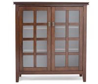 Simpli Home - Artisan SOLID WOOD 38 inch Wide Transitional Medium Storage Cabinet in - Russet Brown - Left View