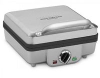 Cuisinart - Belgian Waffle Maker with Pancake Plates - Brushed Stainless Steel - Left View