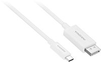 Insignia™ - 6' USB-C to DisplayPort Cable - White - Left View