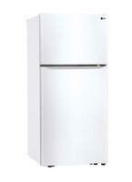 LG - 20.2 Cu. Ft. Top-Freezer Refrigerator - White - Left View