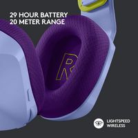 Logitech - G733 LIGHTSPEED Wireless Gaming Headset for PS4, PC - Lilac - Left View