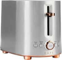 Café - Specialty 2-Slice Toaster - Stainless Steel - Left View
