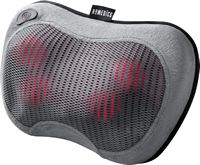 Homedics - Cordless Shiatsu Massage Pillow with Soothing Heat - Grey - Left View