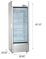 Premium Levella - 9 cu. ft. 1-Door Commercial Merchandiser Refrigerator Glass-Door Beverage Displ... - Left View