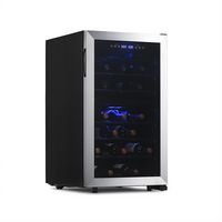 NewAir - Freestanding 43 Bottle Dual Zone Compressor Wine Fridge - Stainless Steel - Left View