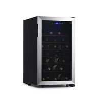 NewAir - Freestanding 50 Bottle Compressor Wine Fridge, Adjustable Racks , Exterior Digital Therm... - Left View