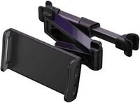 SaharaCase - Headrest Car Mount for Most Cell Phones and Tablets - Black - Left View