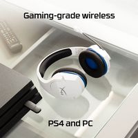 HyperX - Cloud Stinger Core Wireless Gaming Headset for PC, PS5, and PS4 - White - Left View