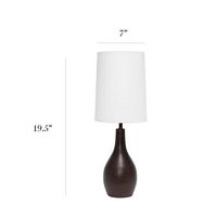 Simple Designs - 1 Light Tear Drop Table Lamp - Restoration Bronze - Left View