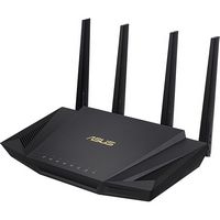 ASUS - AX3000 Dual Band WiFi 6 (802.11ax) Router - Black - Left View