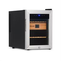 NewAir - 250 Count Cigar Humidor Wineador with Precision Digital Temperature Controls - Stainless... - Left View