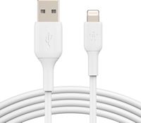 Belkin - BoostCharge Lightning to USB-A Cable 9.8ft - White - Left View