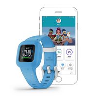 Garmin - vivofit jr. 3 Kids Fitness Activity Tracker - Blue Stars - (2020) - Left View