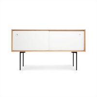 Burrow - Carta Mid Century Modern Credenza - Oak - Left View