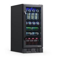NewAir - 96-Can Built-In Beverage Cooler with Precision Temperature Controls and Adjustable Shelv... - Left View
