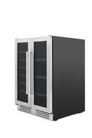 Thor Kitchen - 21 Wine Bottle Capacity and 95 Can Dual Zone French Door Wine and Beverage Center ... - Left View