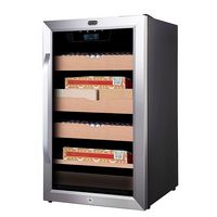 Whynter - 4.2 cu.ft. Cigar Cabinet Cooler and Humidor with Humidity Temperature Control - Silver - Left View