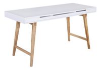 Elle Decor - Giselle Writing Desk, French - White - Left View