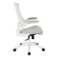 Office Star Products - White Screen Back Manager's Chair - Linen Stone - Left View