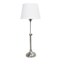 Elegant Designs - Adjustable 3 Pack Lamp Set (2 Table Lamps, 1 Floor Lamp) - Brushed Nickel - Left View