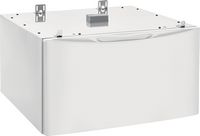 Electrolux - Washer/Dryer Pedestal with Storage Drawer - White - Left View