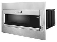 KitchenAid - 1.1 Cu. Ft. Built-In Low Profile Microwave with Standard Trim Kit - Stainless Steel - Left View