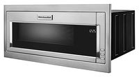 KitchenAid - 1.1 Cu. Ft. Built-In Low Profile Microwave with Slim Trim Kit - Stainless Steel - Left View