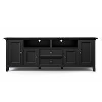 Simpli Home - Amherst Solid Wood 72 inch Wide Transitional TV Media Stand For TVs up to 80 inches... - Left View