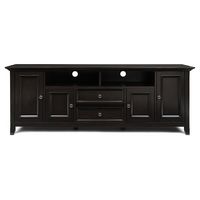 Simpli Home - Amherst Solid Wood 72 inch Wide Transitional TV Media Stand For TVs up to 80 inches... - Left View