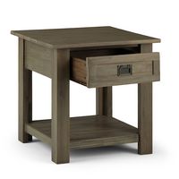 Simpli Home - Monroe End Table - Distressed Grey - Left View