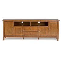 Simpli Home - Warm Shaker SOLID WOOD 72 in Wide TV Media Stand & For TVs up to 80 inches - Light ... - Left View