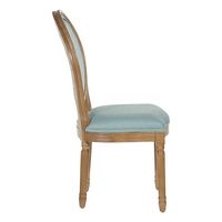 OSP Home Furnishings - Lillian Oval Back Chair - Klein Sea - Left View