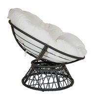 OSP Home Furnishings - Papasan Chair - White - Left View