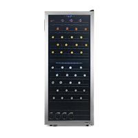 NewAir - 98-Bottle Dual Zone Wine Fridge, Low-Vibration Inverter Compressor, Ultra-Quiet, Adjusta... - Left View