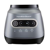 Hamilton Beach - Wave Crusher Blender with 40 oz. Glass Blender Jar and 20 Oz. Travel Jar - BLACK - Left View