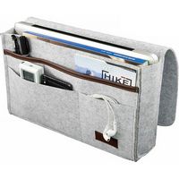 SaharaCase - Bedside Storage Bag for Most Cell Phones and Tablets - Gray - Left View