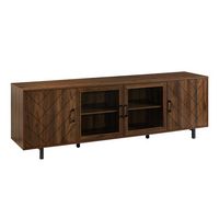 Modern Herringbone TV Stand for TVs up to 80” - Left View