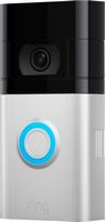 Ring - Video Doorbell 4 - Smart Wi-Fi Video Doorbell - Wired/Battery Operated - Satin Nickel - Left View