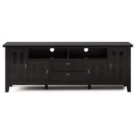 Simpli Home - Artisan Solid Wood 72 inch Wide Transitional TV Media Stand For TVs up to 80 inches... - Left View