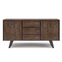 Simpli Home - Lowry Sideboard Buffet - Rustic Natural Aged Brown - Left View