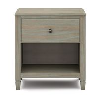 Simpli Home - Night Stand, Bedside table - Distressed Grey - Left View