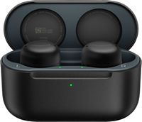 Amazon - Echo Buds (2nd Gen) True Wireless Noise Cancelling In-Ear Headphones - BLACK - Left View