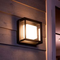 Philips - Hue Econic Outdoor Wall and Ceiling Light - White and Color Ambiance - Left View