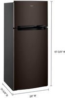 Whirlpool - 17.7 Cu. Ft. Top Freezer Refrigerator - Black Stainless Steel - Left View