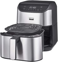 bella PRO - 6-qt. Touchscreen Air Fryer - Stainless Steel - Left View